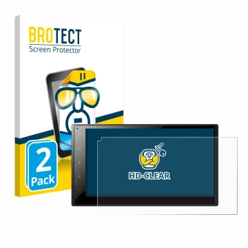 Vorderseite einer Produktverpackung mit dem Markenlogo BROTECT. Daneben ist das Gerät Pioneer SPH-DA160DAB mit dem zugehörigen