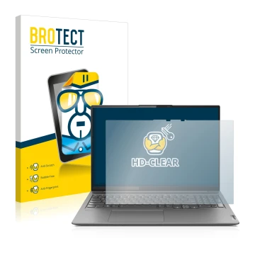 Vorderseite einer Produktverpackung mit dem Markenlogo BROTECT. Daneben ist das Gerät Lenovo Yoga Slim 7 Pro 16