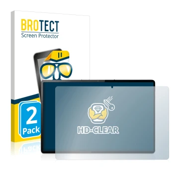 Vorderseite einer Produktverpackung mit dem Markenlogo BROTECT. Daneben ist das Gerät Lenovo Tab P12 Pro mit dem zugehörigen D