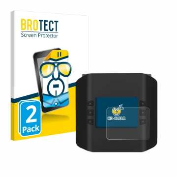 Vorderseite einer Produktverpackung mit dem Markenlogo BROTECT. Daneben ist das Gerät ISDT Smart Duo Charger K4 mit dem zugehö