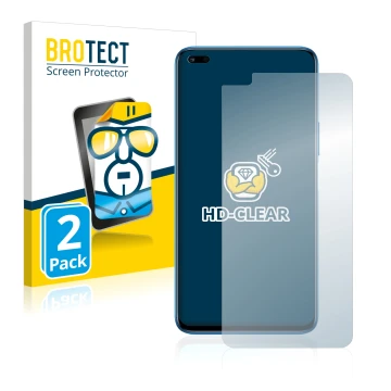 Vorderseite einer Produktverpackung mit dem Markenlogo BROTECT. Daneben ist das Gerät Honor 50 Lite mit dem zugehörigen Displa