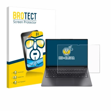 Vorderseite einer Produktverpackung mit dem Markenlogo BROTECT. Daneben ist das Gerät Lenovo Yoga Slim 7 Pro 14