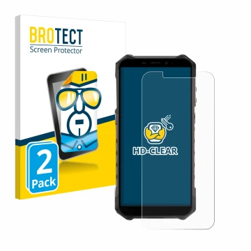 Vorderseite einer Produktverpackung mit dem Markenlogo BROTECT. Daneben ist das Gerät Ulefone Armor X9 Pro mit dem zugehörigen