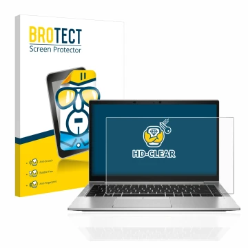 Vorderseite einer Produktverpackung mit dem Markenlogo BROTECT. Daneben ist das Gerät HP EliteBook 840 G8 mit dem zugehörigen 