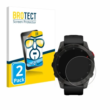 Vorderseite einer Produktverpackung mit dem Markenlogo BROTECT. Daneben ist das Gerät Garmin epix (Gen. 2) mit dem zugehörigen