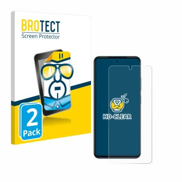 Vorderseite einer Produktverpackung mit dem Markenlogo BROTECT. Daneben ist das Gerät Xiaomi Redmi Note 11 mit dem zugehörigen