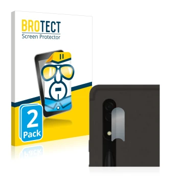 Vorderseite einer Produktverpackung mit dem Markenlogo BROTECT. Daneben ist das Gerät Samsung Galaxy Tab S8 Ultra 5G (NUR Kame