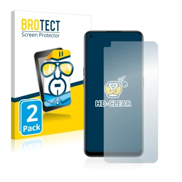 Vorderseite einer Produktverpackung mit dem Markenlogo BROTECT. Daneben ist das Gerät OnePlus Nord CE 2 5G mit dem zugehörigen