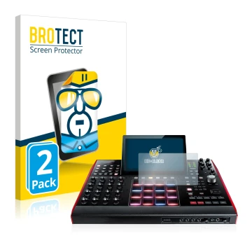 Vorderseite einer Produktverpackung mit dem Markenlogo BROTECT. Daneben ist das Gerät Akai MPC X 10.1