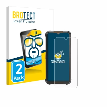 Vorderseite einer Produktverpackung mit dem Markenlogo BROTECT. Daneben ist das Gerät AGM H5 mit dem zugehörigen Displayschutz