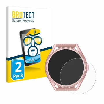 Vorderseite einer Produktverpackung mit dem Markenlogo BROTECT. Daneben ist das Gerät Michael Kors Access MKGO Gen 5E MKT 5116