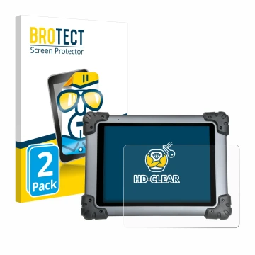Vorderseite einer Produktverpackung mit dem Markenlogo BROTECT. Daneben ist das Gerät Autel MaxiSys MS908S mit dem zugehörigen
