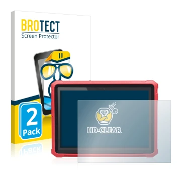 Vorderseite einer Produktverpackung mit dem Markenlogo BROTECT. Daneben ist das Gerät Launch X-431 Pro 5 mit dem zugehörigen D