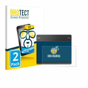 Vorderseite einer Produktverpackung mit dem Markenlogo BROTECT. Daneben ist das Gerät Wacom Intuos CTH-480 mit dem zugehörigen
