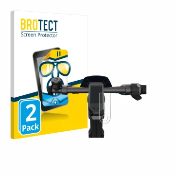 Vorderseite einer Produktverpackung mit dem Markenlogo BROTECT. Daneben ist das Gerät NIU KQi3 Pro mit dem zugehörigen Display