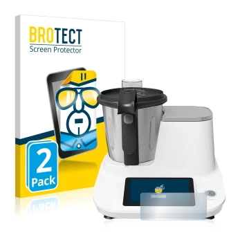 Vorderseite einer Produktverpackung mit dem Markenlogo BROTECT. Daneben ist das Gerät Moulinex Click&Cook HF5061 mit dem zugeh