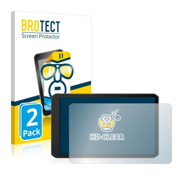 Vorderseite einer Produktverpackung mit dem Markenlogo BROTECT. Daneben ist das Gerät Garmin dezl LGV710 mit dem zugehörigen D