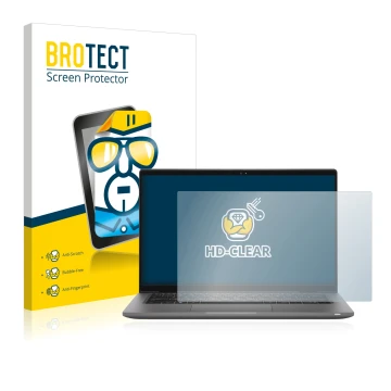 Vorderseite einer Produktverpackung mit dem Markenlogo BROTECT. Daneben ist das Gerät Dell Latitude 14 7430 mit dem zugehörige