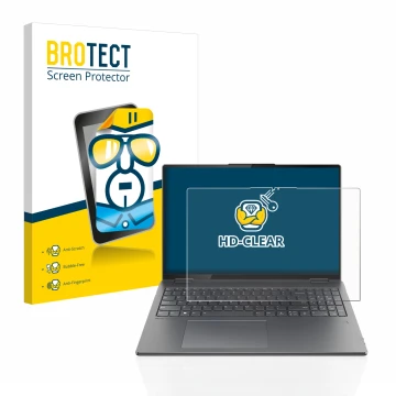 Vorderseite einer Produktverpackung mit dem Markenlogo BROTECT. Daneben ist das Gerät Lenovo Yoga 7i Gen 7 16