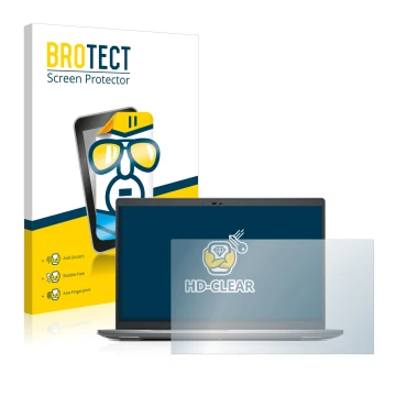 Vorderseite einer Produktverpackung mit dem Markenlogo BROTECT. Daneben ist das Gerät Dell Precision 3570 mit dem zugehörigen 