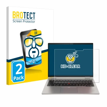 Vorderseite einer Produktverpackung mit dem Markenlogo BROTECT. Daneben ist das Gerät Lenovo ThinkPad X1 Titanium Yoga Gen 1 m