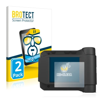 Vorderseite einer Produktverpackung mit dem Markenlogo BROTECT. Daneben ist das Gerät Swissphone s.Quad X35 mit dem zugehörige