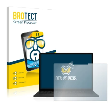 Vorderseite einer Produktverpackung mit dem Markenlogo BROTECT. Daneben ist das Gerät Microsoft Surface Laptop 5 15