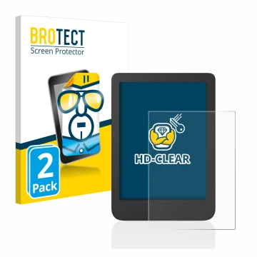 Vorderseite einer Produktverpackung mit dem Markenlogo BROTECT. Daneben ist das Gerät Tolino Shine 4 mit dem zugehörigen Displ