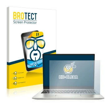 Vorderseite einer Produktverpackung mit dem Markenlogo BROTECT. Daneben ist das Gerät MSI Prestige 16 mit dem zugehörigen Disp