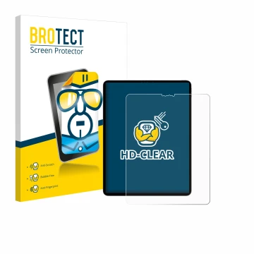 Vorderseite einer Produktverpackung mit dem Markenlogo BROTECT. Daneben ist das Gerät Apple iPad Pro 12.9
