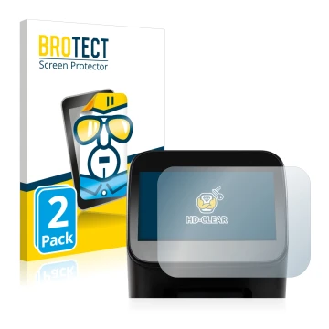 Vorderseite einer Produktverpackung mit dem Markenlogo BROTECT. Daneben ist das Gerät Shaper Origin Gen1 mit dem zugehörigen D