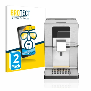 Vorderseite einer Produktverpackung mit dem Markenlogo BROTECT. Daneben ist das Gerät Krups Intuition Experience+ EA877D10 mit