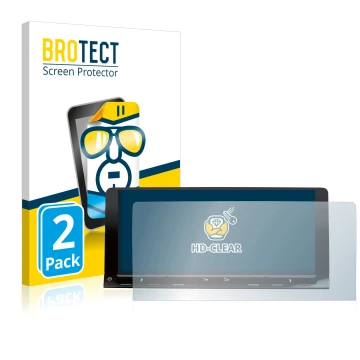 Vorderseite einer Produktverpackung mit dem Markenlogo BROTECT. Daneben ist das Gerät Volkswagen T7 Multivan Life Discover Med