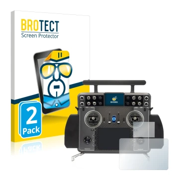 Vorderseite einer Produktverpackung mit dem Markenlogo BROTECT. Daneben ist das Gerät FrSky Tandem XE 2 mit dem zugehörigen Di