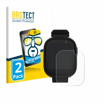 Vorderseite einer Produktverpackung mit dem Markenlogo BROTECT. Daneben ist das Gerät Xplora X6 Play 2022 (1. Generation) mit 