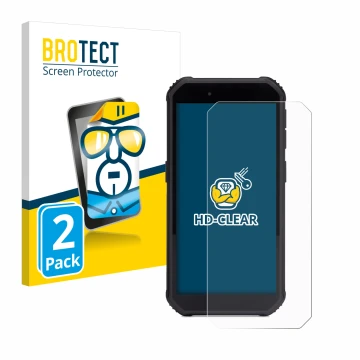 Vorderseite einer Produktverpackung mit dem Markenlogo BROTECT. Daneben ist das Gerät SkyCaddie SX550 mit dem zugehörigen Disp