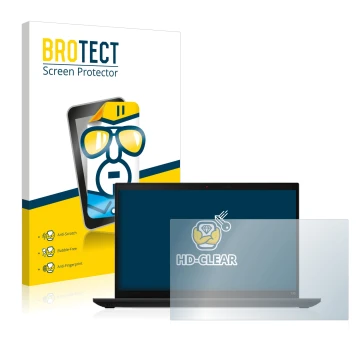 Vorderseite einer Produktverpackung mit dem Markenlogo BROTECT. Daneben ist das Gerät Lenovo ThinkPad L15 Gen 3 mit dem zugehö