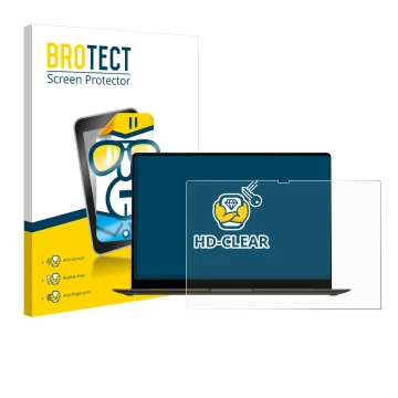 Vorderseite einer Produktverpackung mit dem Markenlogo BROTECT. Daneben ist das Gerät Samsung Galaxy Book3 Pro 16