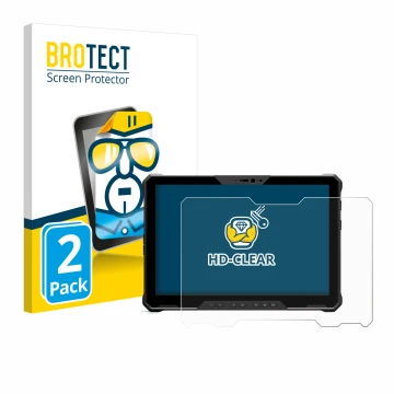 Vorderseite einer Produktverpackung mit dem Markenlogo BROTECT. Daneben ist das Gerät Dell Latitude 7230 Rugged Extreme mit de