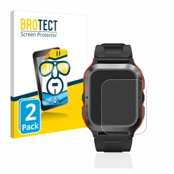 Vorderseite einer Produktverpackung mit dem Markenlogo BROTECT. Daneben ist das Gerät Kospet Tank M2 mit dem zugehörigen Displ