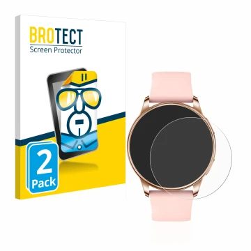 Vorderseite einer Produktverpackung mit dem Markenlogo BROTECT. Daneben ist das Gerät Levowatch F2 mit dem zugehörigen Display