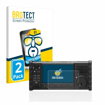 Vorderseite einer Produktverpackung mit dem Markenlogo BROTECT. Daneben ist das Gerät Xiegu X6100 HF-Transceiver mit dem zugeh