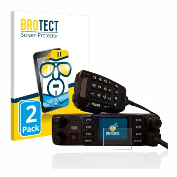 Vorderseite einer Produktverpackung mit dem Markenlogo BROTECT. Daneben ist das Gerät AnyTone AT-D578UV plus mit dem zugehörig