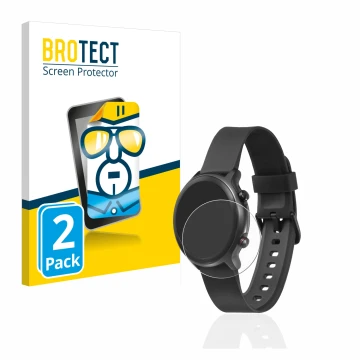 Vorderseite einer Produktverpackung mit dem Markenlogo BROTECT. Daneben ist das Gerät Doro Watch mit dem zugehörigen Displaysc