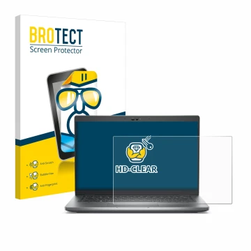 Vorderseite einer Produktverpackung mit dem Markenlogo BROTECT. Daneben ist das Gerät Dell Latitude 5430 Non-Touch mit dem zug