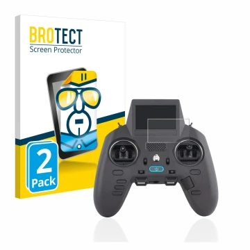 Vorderseite einer Produktverpackung mit dem Markenlogo BROTECT. Daneben ist das Gerät Radiomaster Zorro mit dem zugehörigen Di