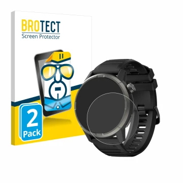 Vorderseite einer Produktverpackung mit dem Markenlogo BROTECT. Daneben ist das Gerät Kiprun GPS 900 by Coros mit dem zugehöri