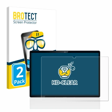 Vorderseite einer Produktverpackung mit dem Markenlogo BROTECT. Daneben ist das Gerät Mediacom SmartPad Azimut 3 Lite 4G mit d