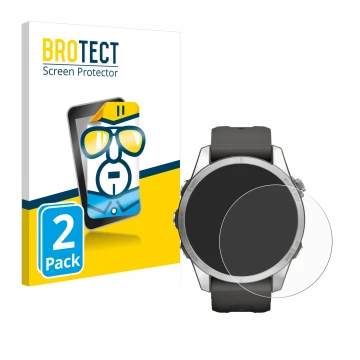 Vorderseite einer Produktverpackung mit dem Markenlogo BROTECT. Daneben ist das Gerät Garmin Fenix 7S Pro Solar (42 mm) mit de