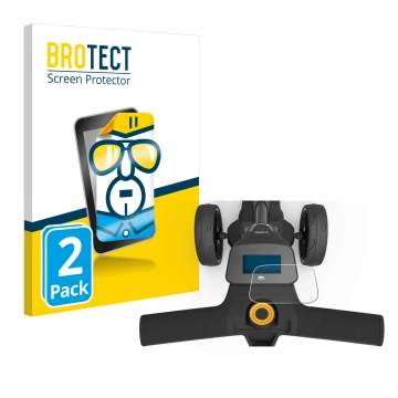 Vorderseite einer Produktverpackung mit dem Markenlogo BROTECT. Daneben ist das Gerät PowaKaddy FX3 mit dem zugehörigen Displa